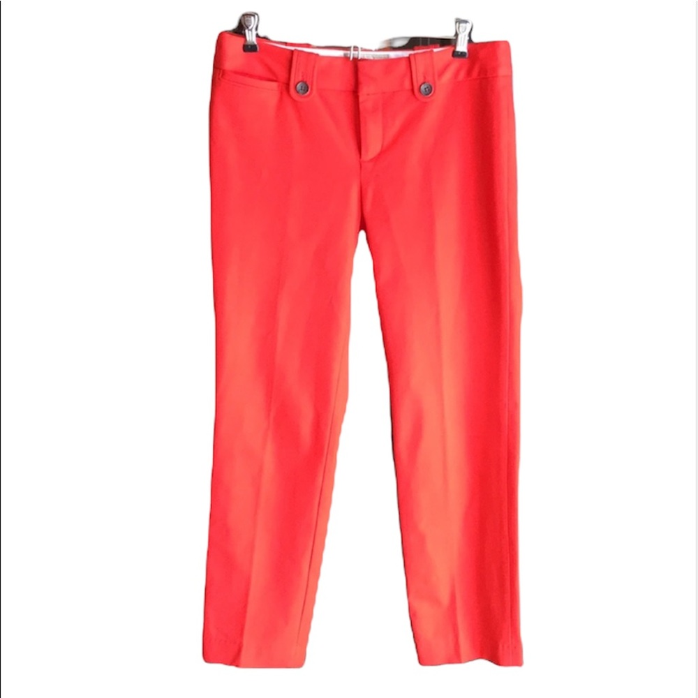 Banana Republic Cropped Ankle Pants in Bright Red